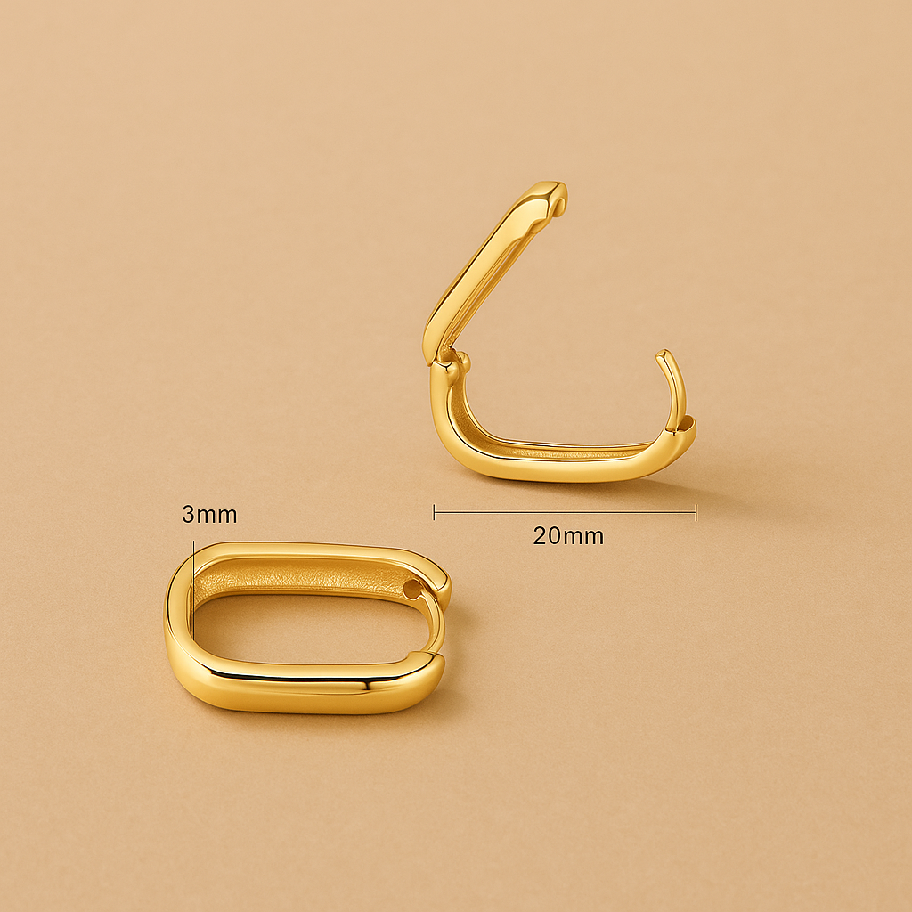 The Icon Hoops in  Gold