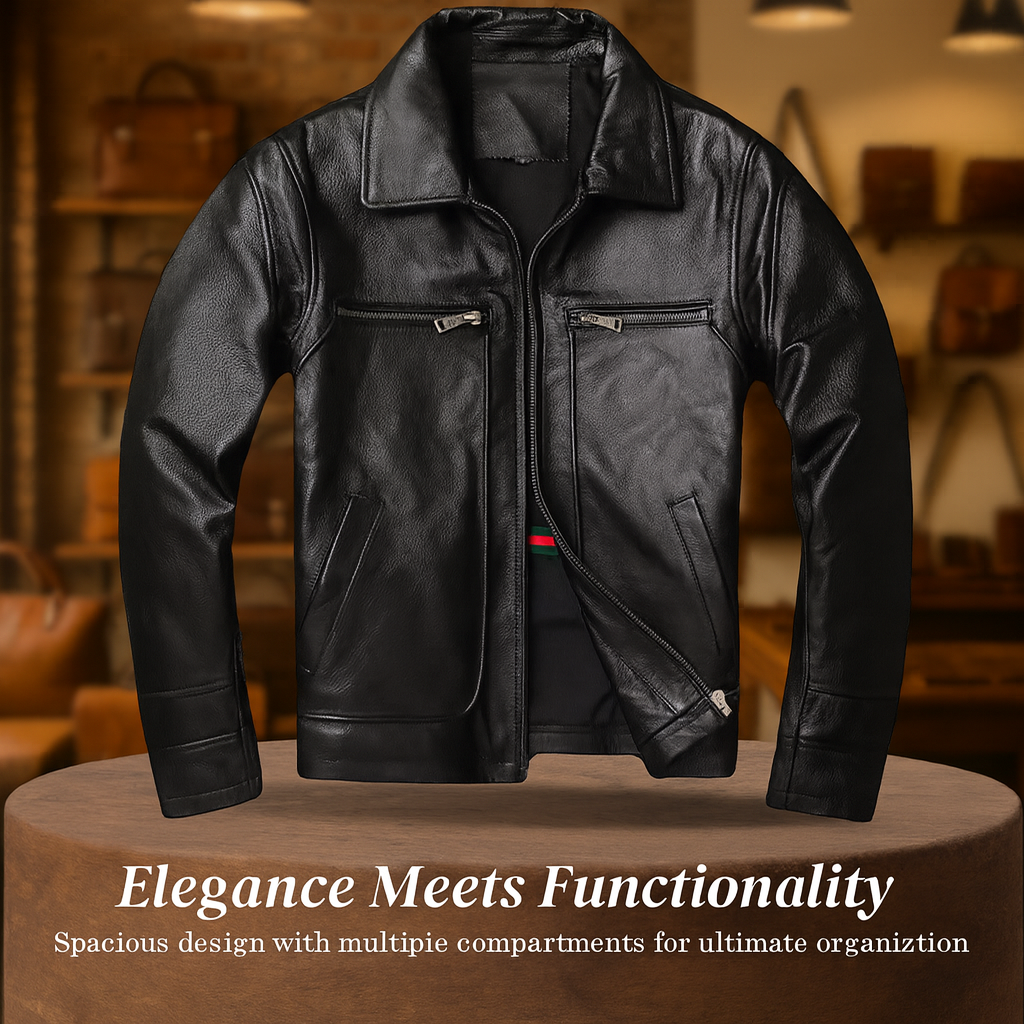 Thomas | Rugged Trucker Style Leather Jacket
