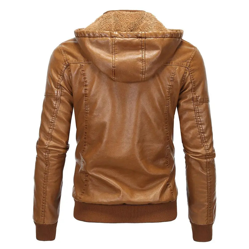 Nathan - Black Jacket with Removable Hood