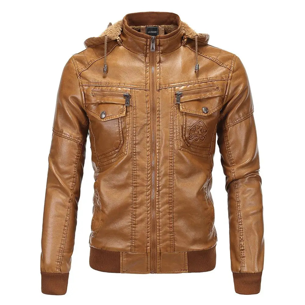 Nathan - Black Jacket with Removable Hood