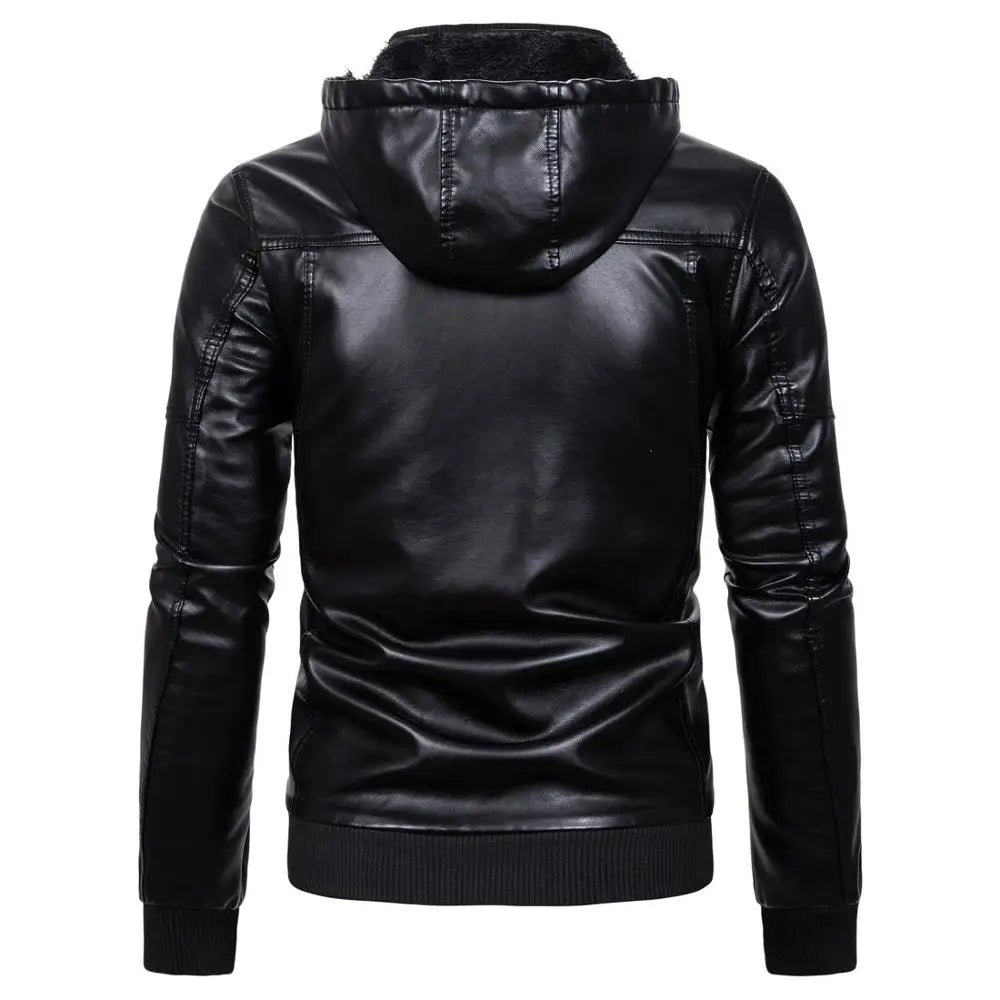 Nathan - Black Jacket with Removable Hood