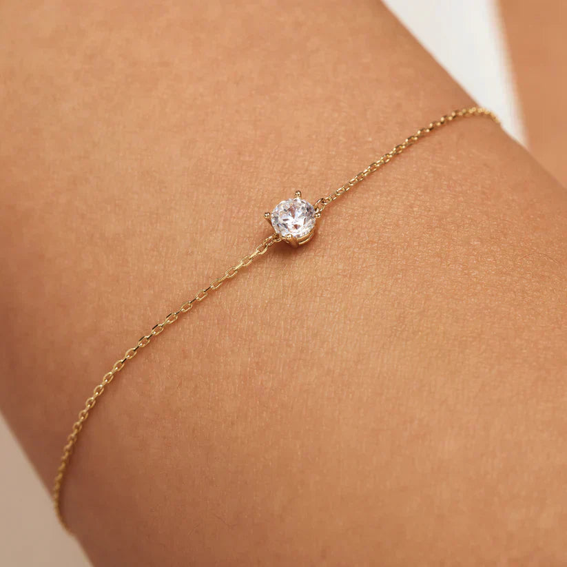 Cléa Moissanite Bracelet in Gold