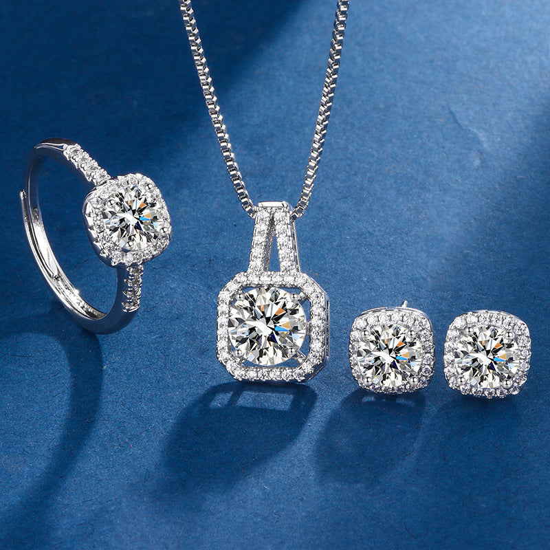 Aria Quadrat Radiant Set | White Gold