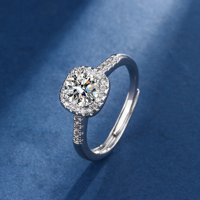 Aria Quadrat Radiant Sets | White Gold