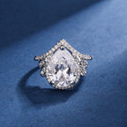 Aria Teardrop Weiß Set | White Gold