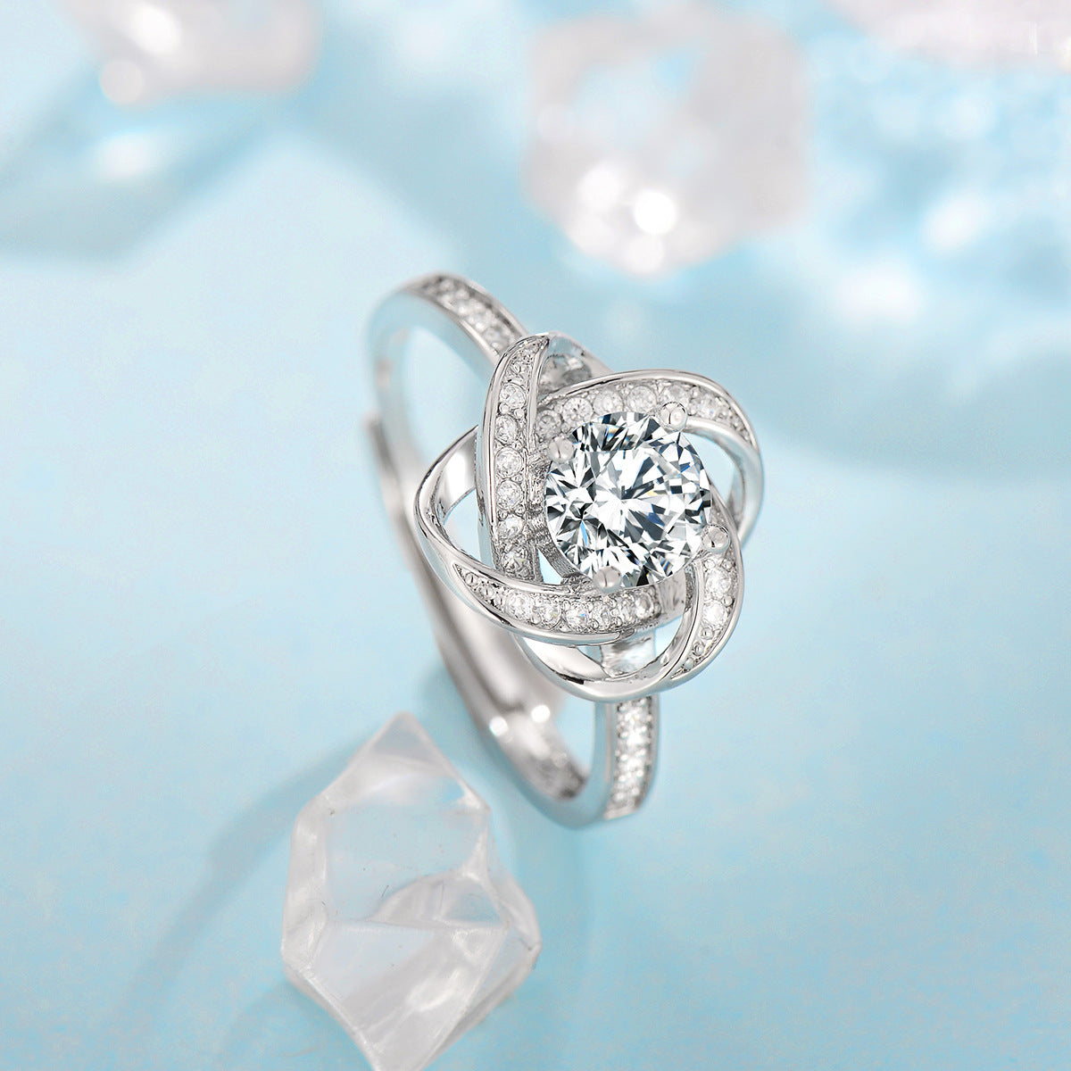 Fleur de Givre Klee-Knoten-Set | White Gold