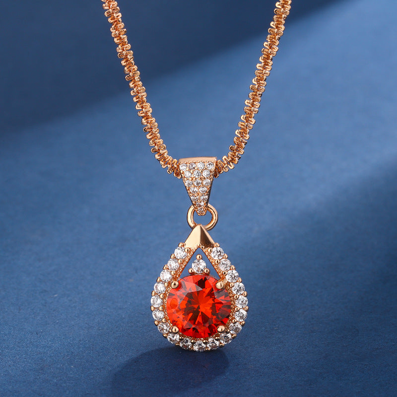 Karminrot Champagner Set | Rose Gold