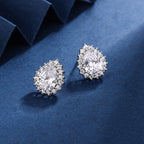 Aria Teardrop Weiß Set | White Gold
