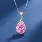 Aria Teardrop Pink Set | White Gold