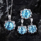 Velora Thandrelle Aquamarin Set | White Gold