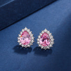Aria Teardrop Pink Set | White Gold