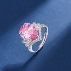 Aria Teardrop Pink Set | White Gold