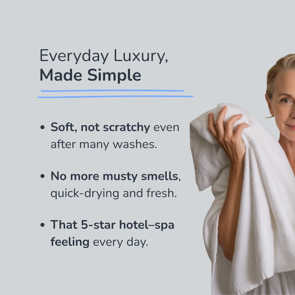 Set of 2 Luxury Bath Towels (70x140cm)