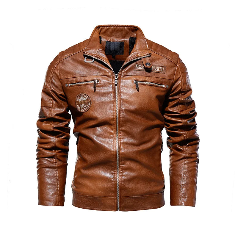 Alexandre - Vintage Brown Biker Jacket