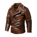 Gabriel - Aviator Jacket with Fur Collar