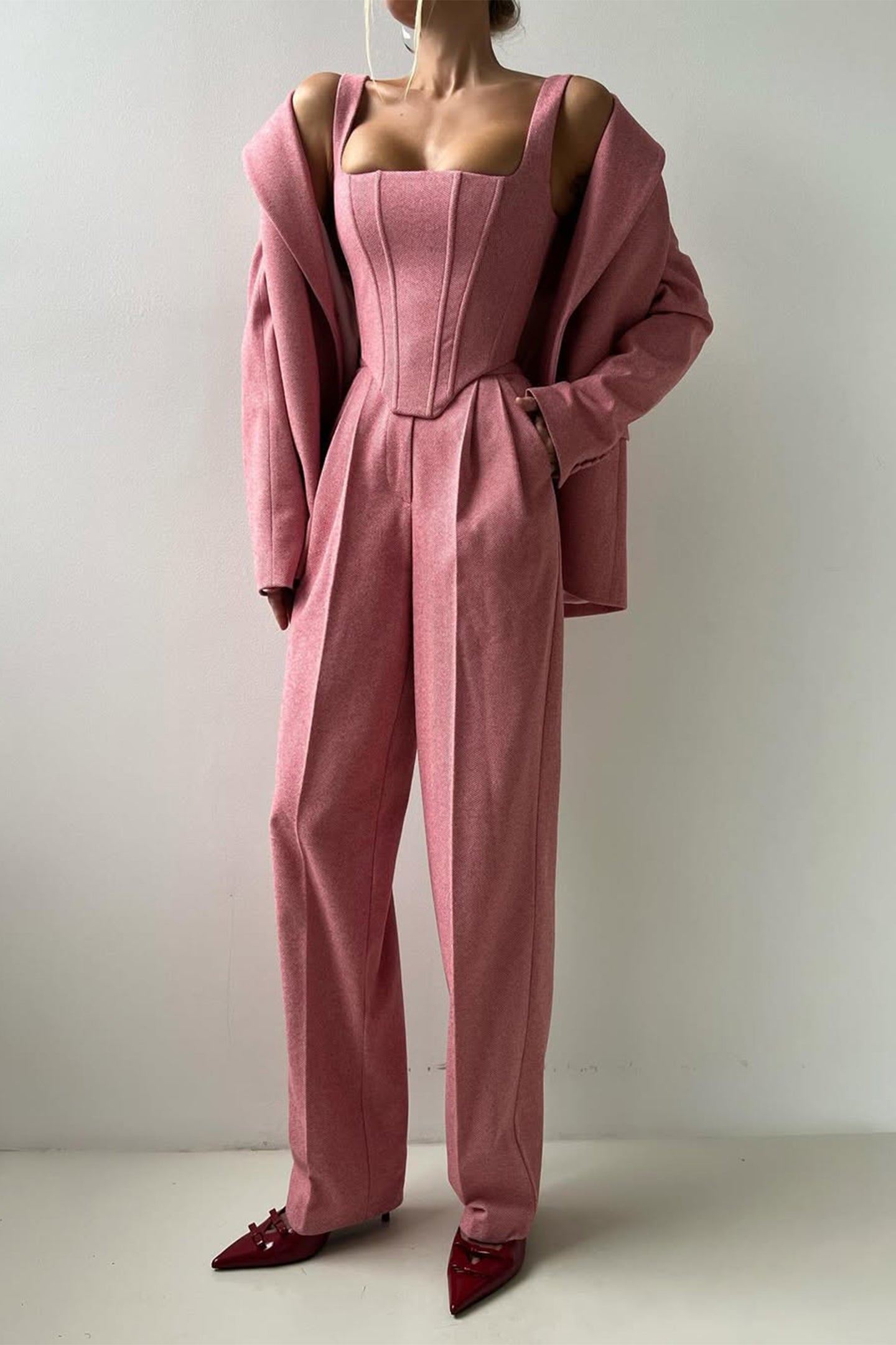 Dolce - Three-piece set with double-breasted blazer