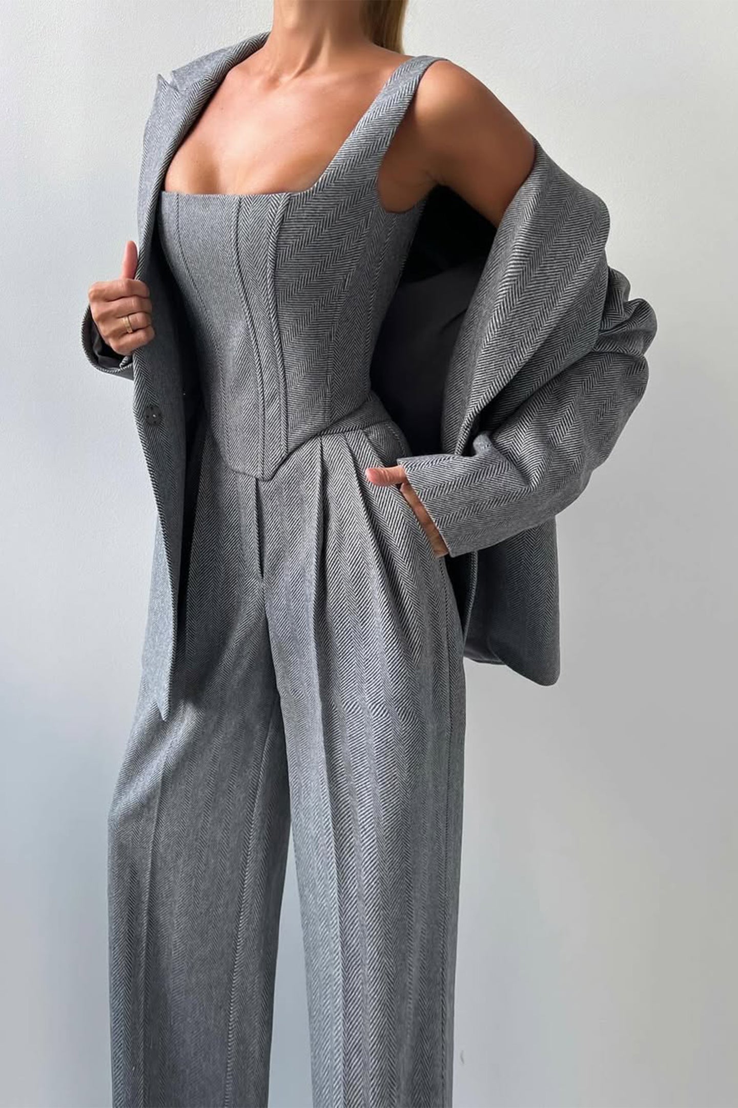 Dolce - Three-piece set with double-breasted blazer