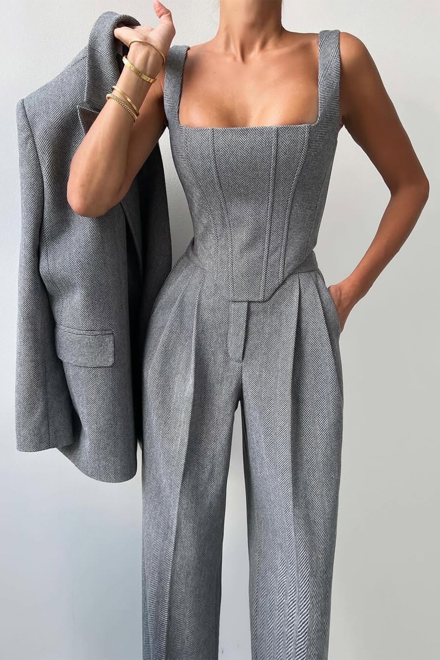 Dolce - Three-piece set with double-breasted blazer