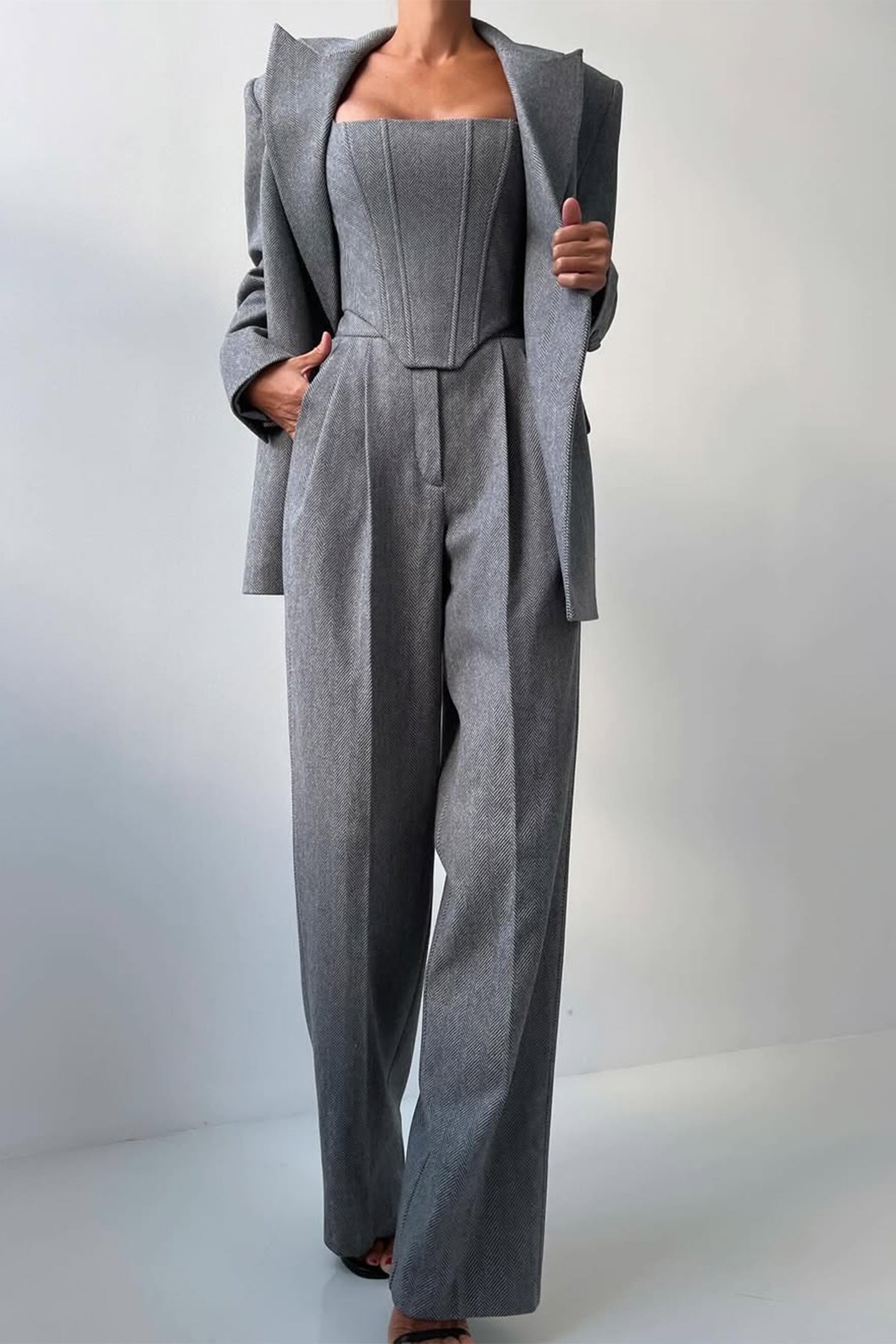 Dolce - Three-piece set with double-breasted blazer