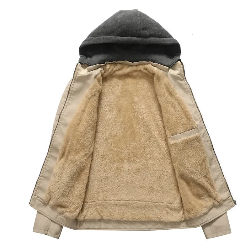 Enzo - Biker Jacket with Removable Hood