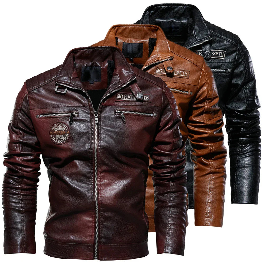 Alexandre - Vintage Brown Biker Jacket