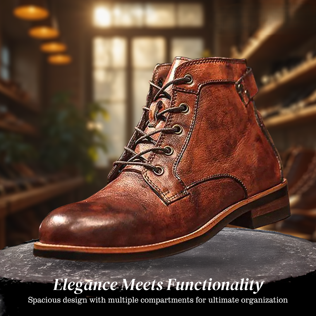 Mark | Classic retro leather boots for men