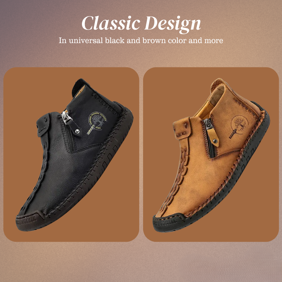 Logan | Classic Men's Leather Ankle Shoes