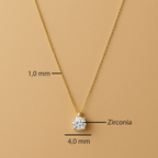 Cléa Moissanite Pendant Necklace in Gold