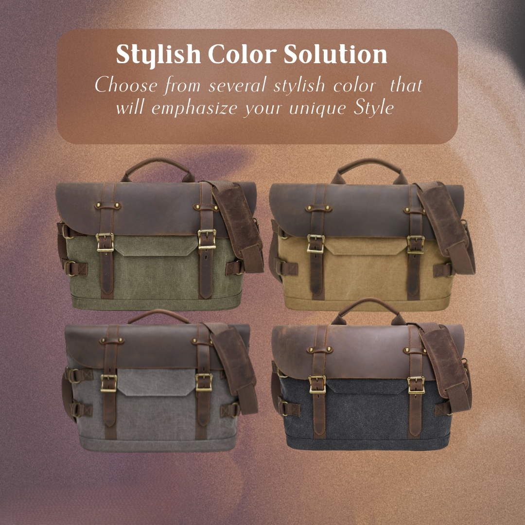 David | Rugged Classic Leather | Messenger Bag