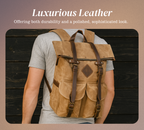 Edriel | Laptop Leather Roll-Top | Backpack