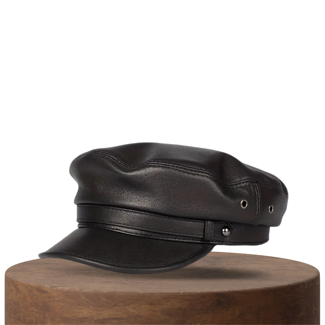 Arthur | Leather Fiddler Cap