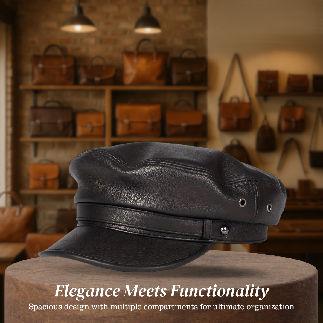 Arthur | Leather Fiddler Cap