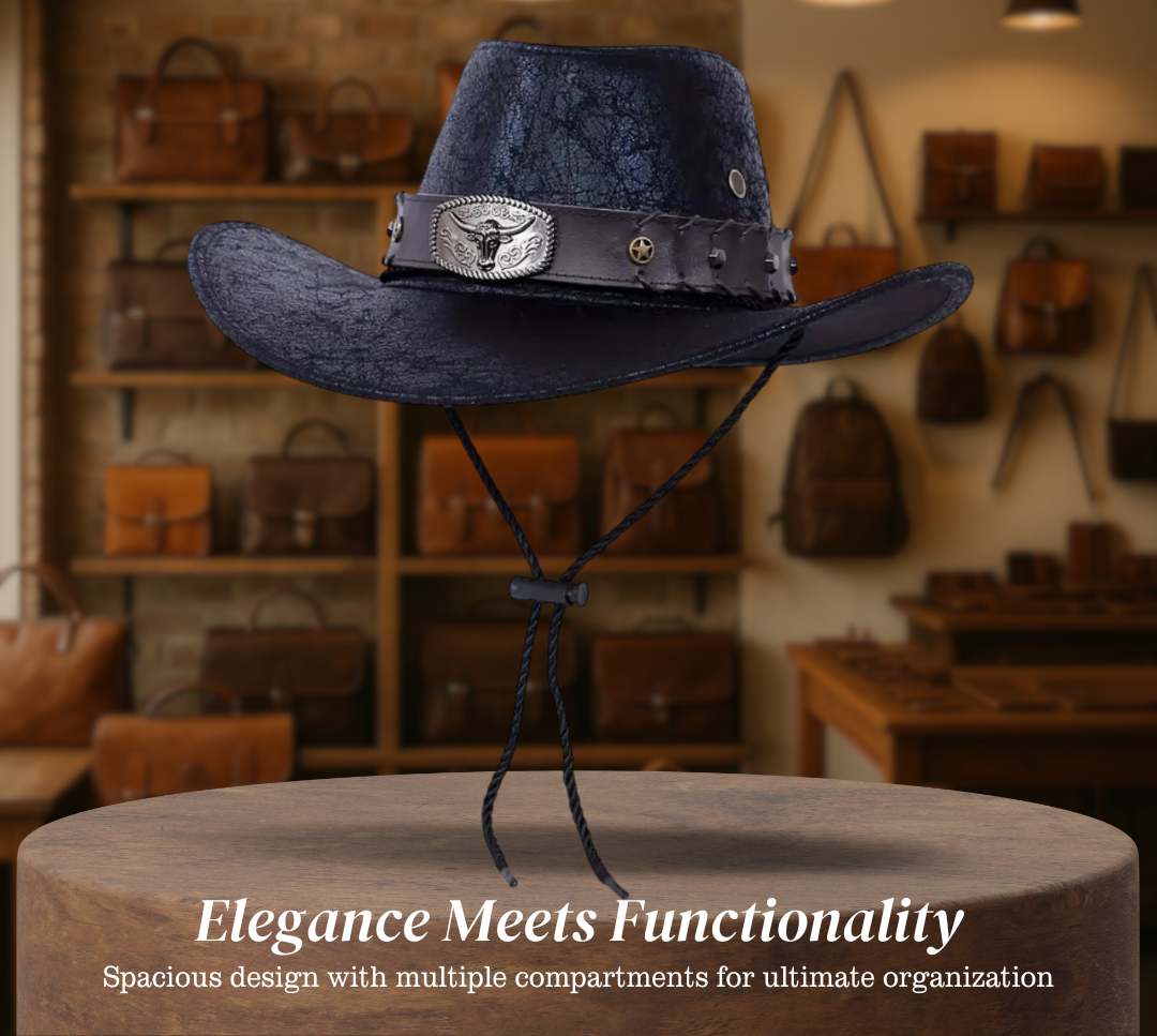 Patrick | Western Cowboy Hat with Bull Buckle