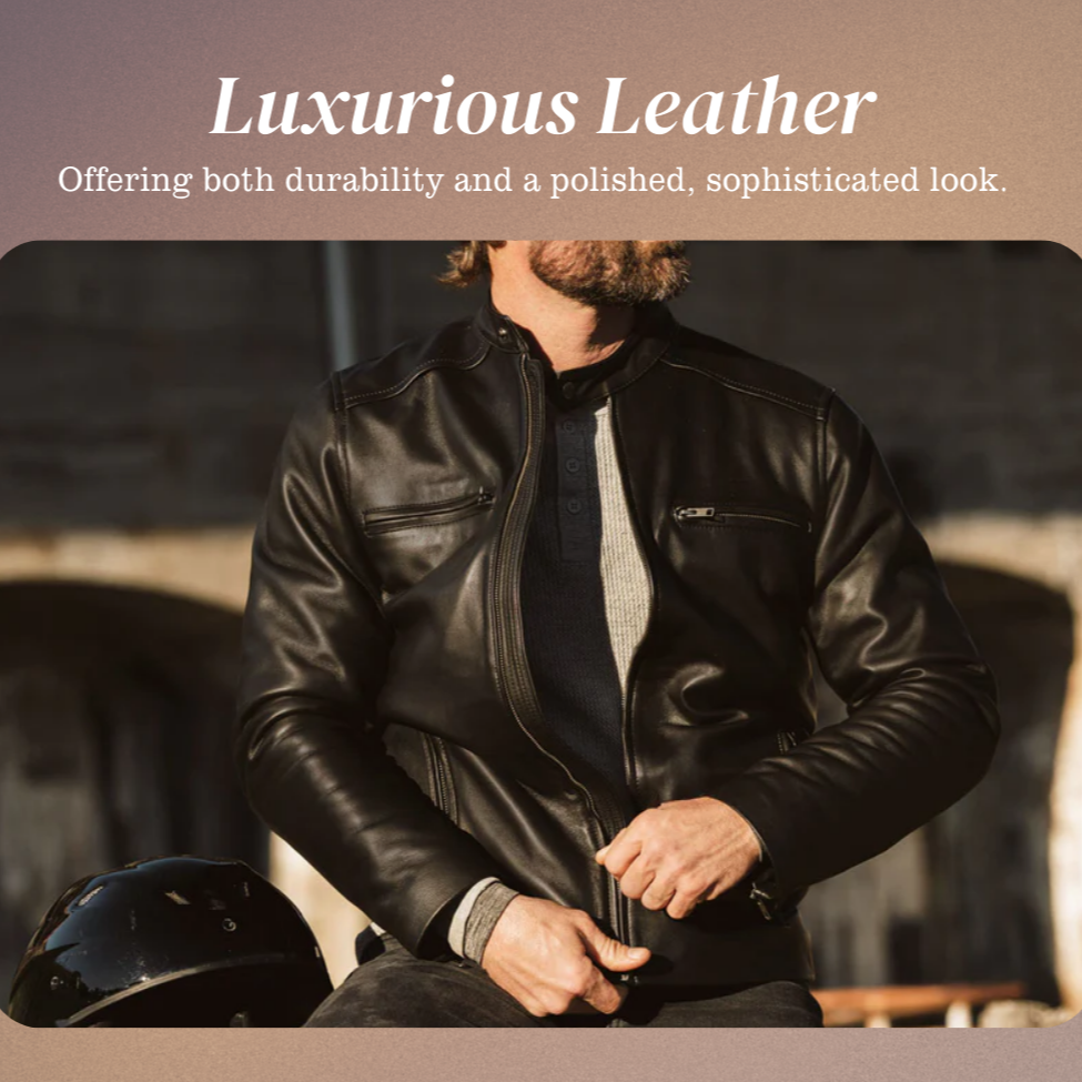 Thomas | Rugged Trucker Style Leather Jacket