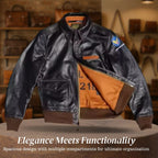 Samuel | Military Style A-2 Flight Leather Jacket