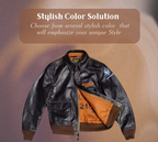Samuel | Military Style A-2 Flight Leather Jacket