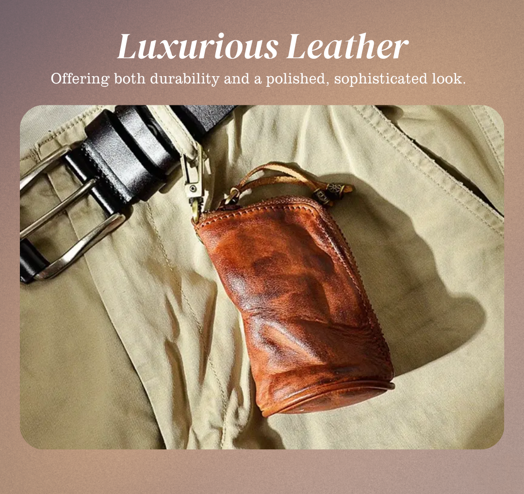 Steve | Leather Zippered Key Holder Wallet