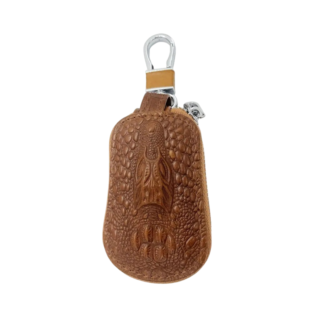 Bruno | Crocodile Embossed Leather Key Case
