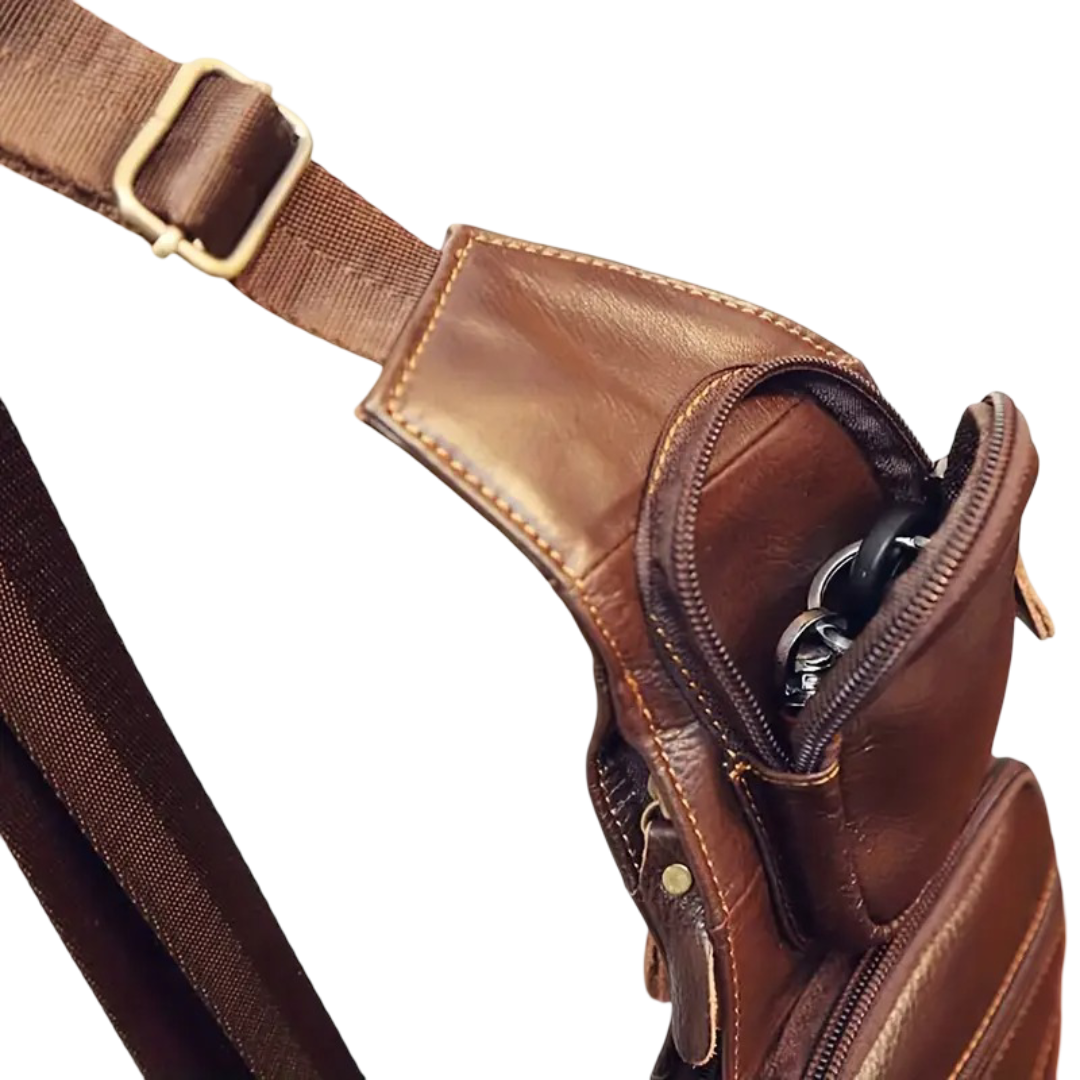 Beckett | Vintage Leather Chest Sling Bag