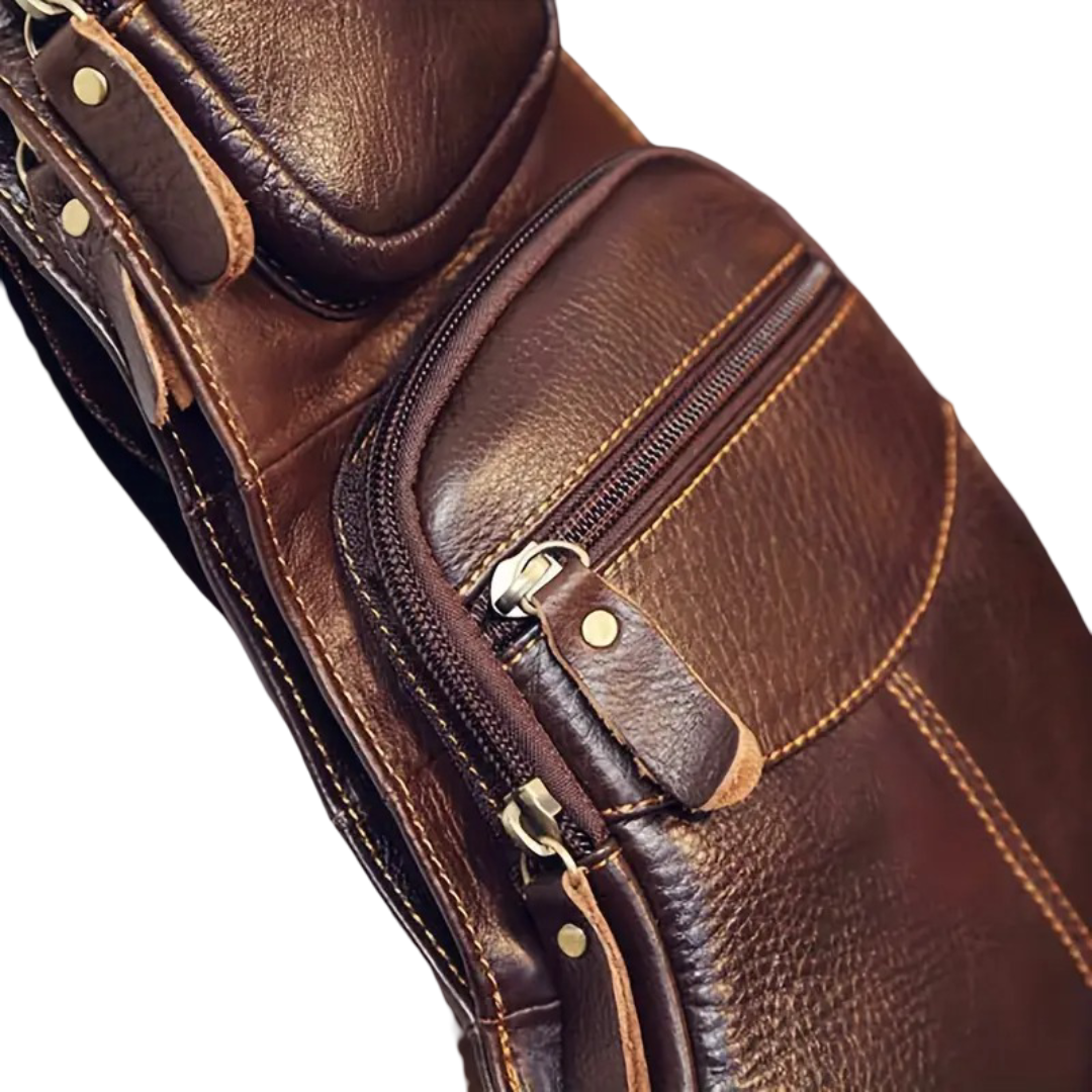 Beckett | Vintage Leather Chest Sling Bag