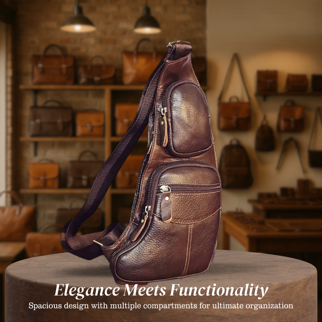 Beckett | Vintage Leather Chest Sling Bag