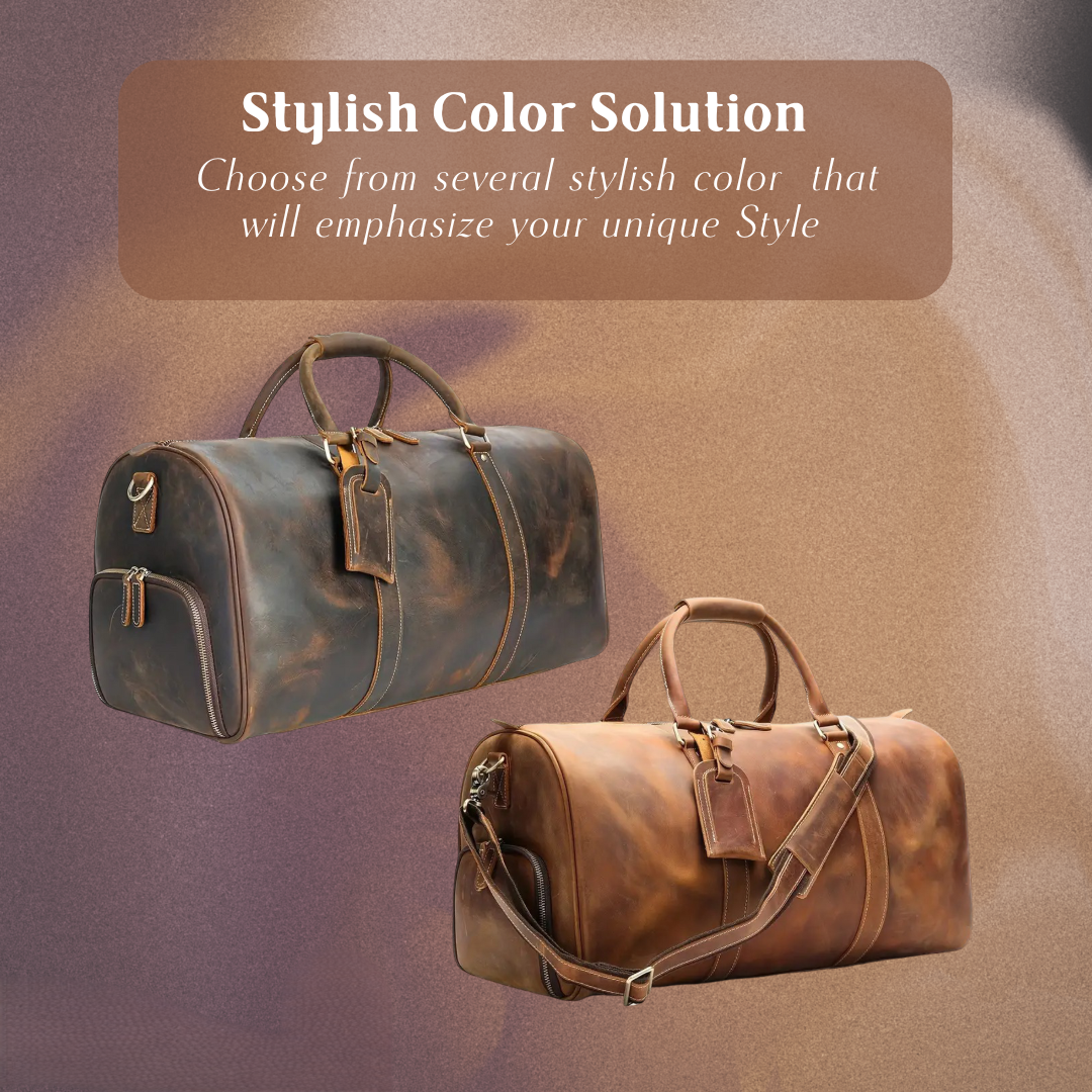 Arden | Classic Leather Duffel Tote