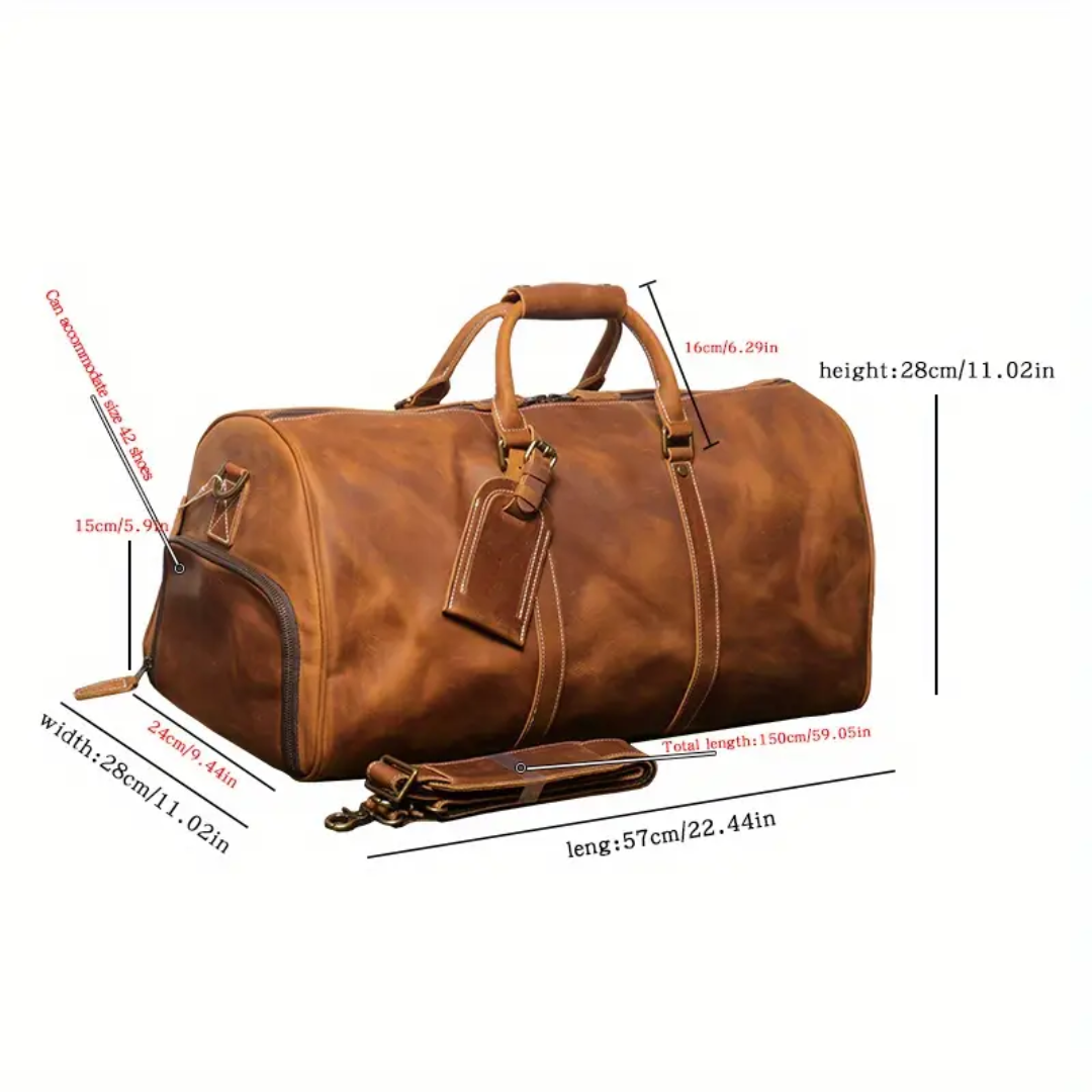 Montgomery | Genuine Top-Layer Cowhide Duffel Crossbody Bag
