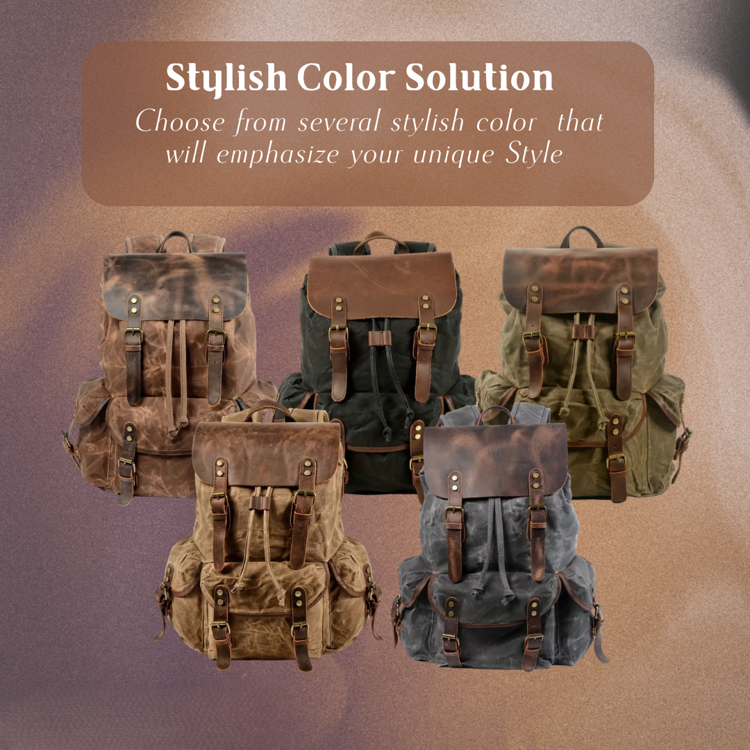 Crosby | Waterproof Retro Canvas Laptop Backpack
