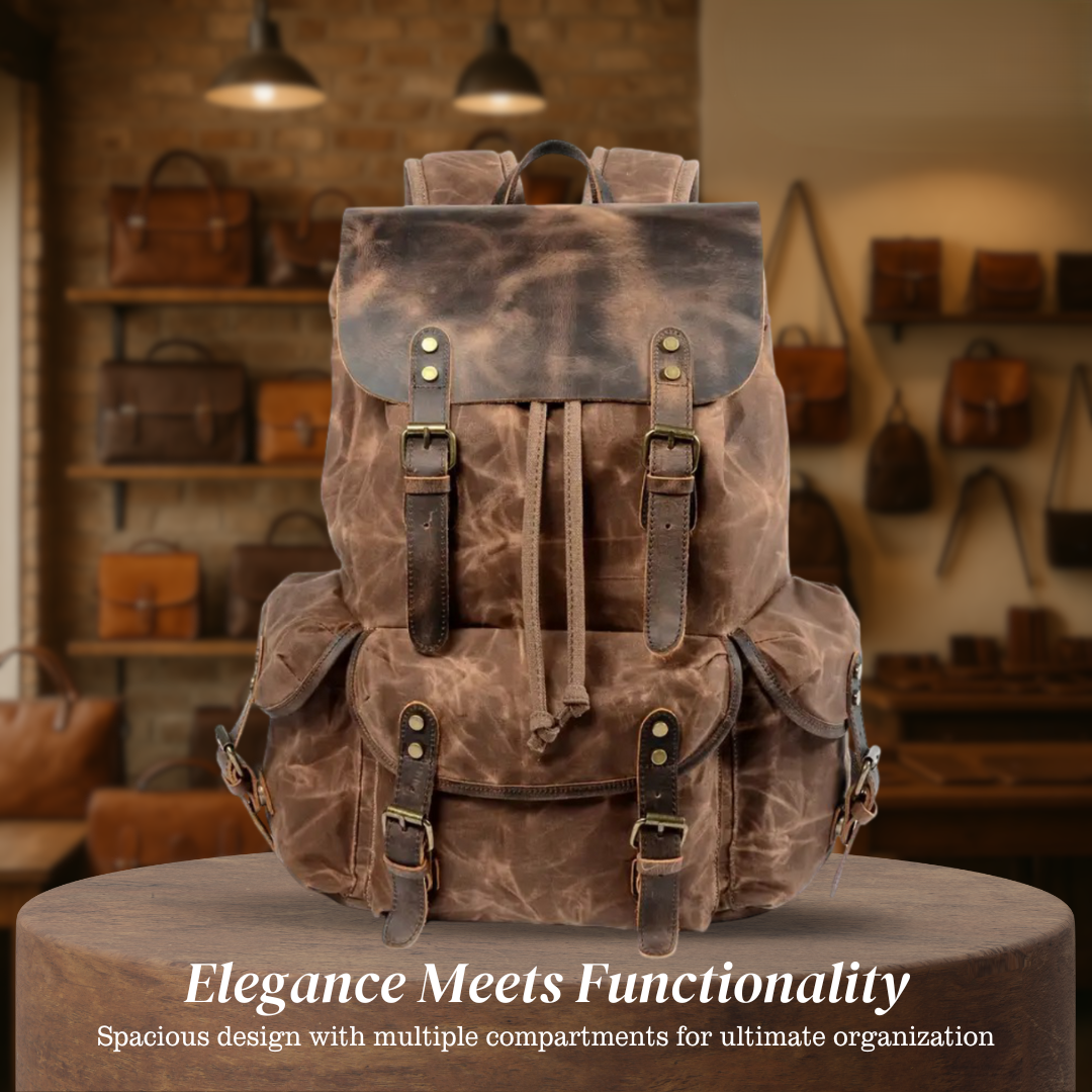 Crosby | Waterproof Retro Canvas Laptop Backpack
