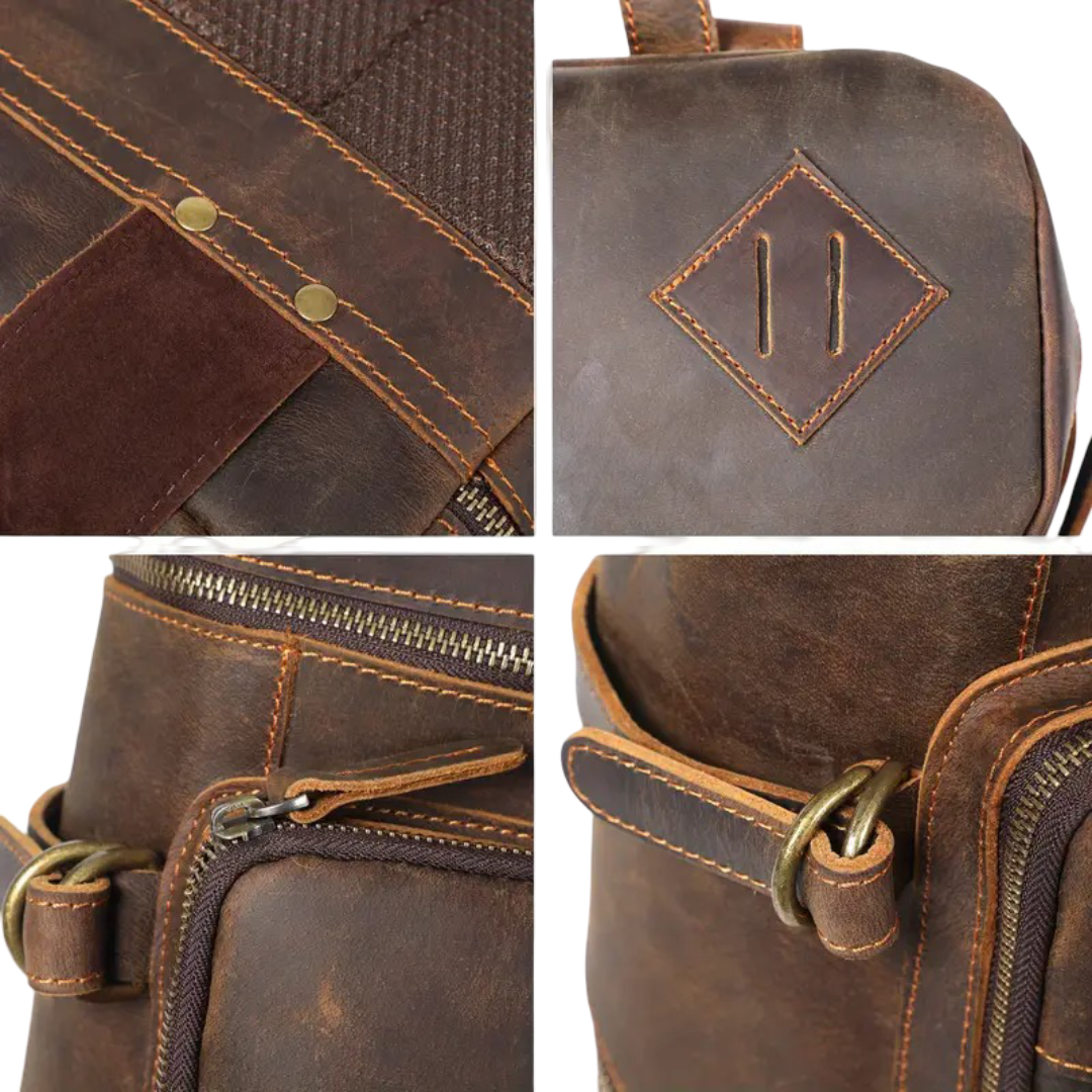 Hawthorne | Vintage Leather Laptop Satchel & Travel Backpack