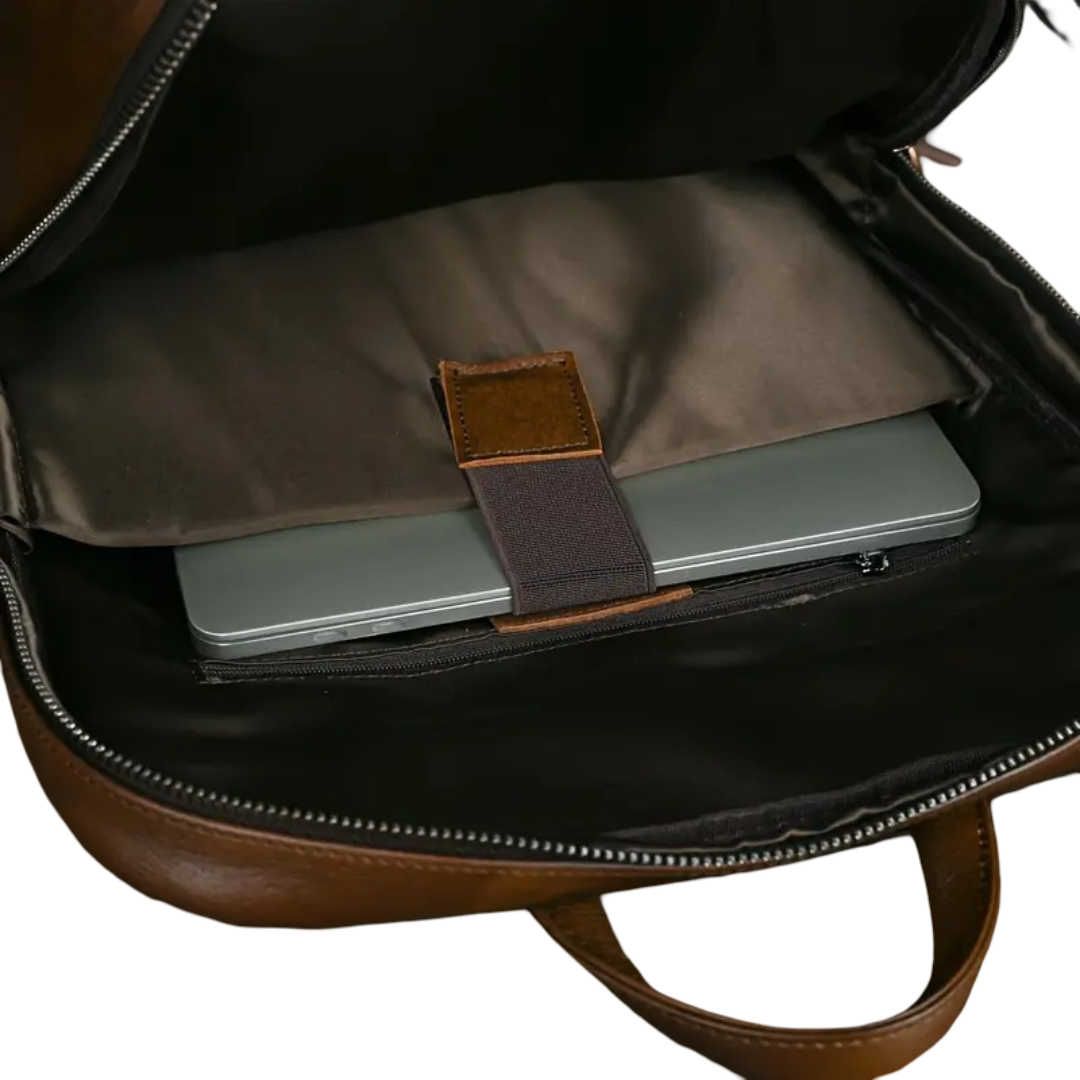 Bennett | Full-Grain Leather “Professor” Laptop Backpack