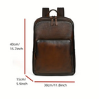 Bennett | Full-Grain Leather “Professor” Laptop Backpack