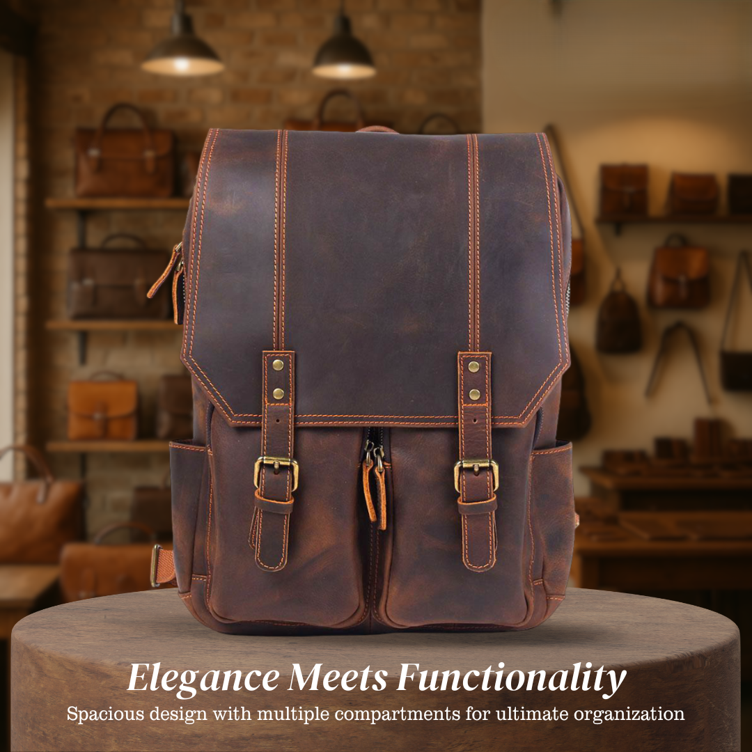 Biefeld | Vintage-Style Leather Rucksack for Everyday Use