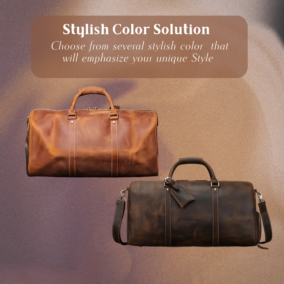 Callahan | Premium Leather Travel Duffel Bag